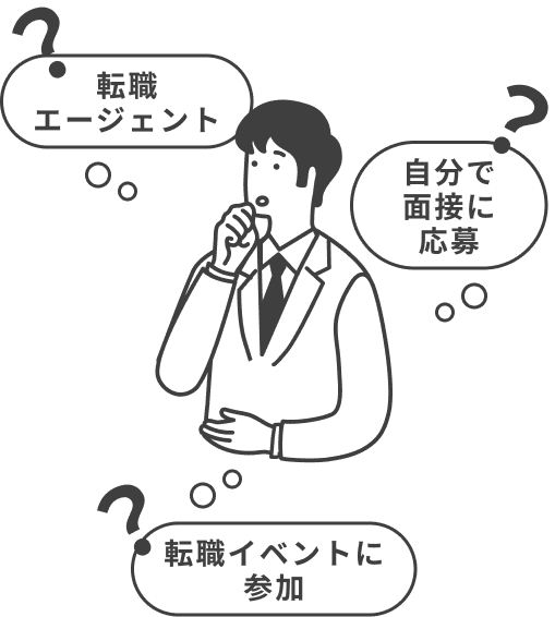 転職エージェント自分で面接に応募転職イベントに参加